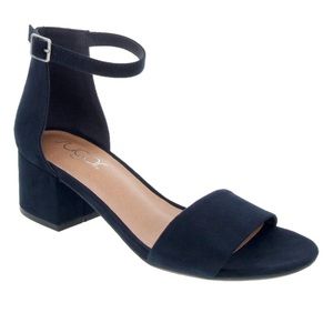 Sugar Sandals sz 8.5 Block Heel Navy NEW